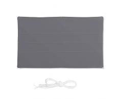 Relaxdays, Gris Toldo Vela Rectangular, Impermeable, Protección Rayos UV, con Cuerdas para tensar, 4x6m, 4 x 6 m