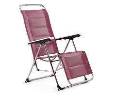 Best Relaxliege Young Collection Sillón Plegable, Silla de Camping y jardín, Aluminio, Morado
