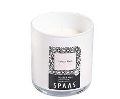 Ivyline s0500218001 vinilla y MYRR Vela perfumada de Cristal con Tapa de Aluminio, Color Blanco