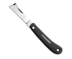 Fiskars Cuchillo de injerto cortaplumas K60, Longitud total: 17 cm, acero inoxidable, Negro, 1001625