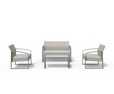 Garden Friend Biacchi Gianfranco S1304523 Set de mobiliario Exterior Acero Inoxidable - Sets de mobiliario Exterior (Acero Inoxidable, 4 Asiento(s), 45 cm, 45 cm, 37 cm, 59 cm)