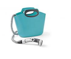 GF Garden Aquapop Manguera Extensible 30 Metros, con Kit, para Riego de Jardines, Macetas, Balcones, Terrazas y Galerías, Azul