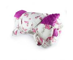 1buy3 Manta para bebés, manta de picnic, aislada térmicamente y resistente al agua con asa, rosa + flamencos, 170 x 140 cm