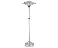 Enders Barcelona Estufa electrica pequeña con infrarrojos de pared - Lampara infrarrojos eléctrica y negra para exterior e interior para terrazas y jardín de invierno como lámpara de pie #4906