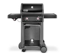 Weber Parrilla de Gas Classic Spirit E-220| Barbacoa con 2 Quemadores | Mesa y Armario Lateral Plegable | Barbacoa con Ruedas Móvil E Independiente - Negro (46015074)