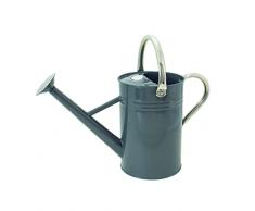 Kent & Stowe Regadera Vintage de 4,5 litros, Color Gris Piedra, de Acero galvanizado para riego Diario, con 2 Asas