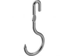 Rösle BBQ 25928 - Gancho para ahumar (6 Unidades, Acero Inoxidable, 8,1 cm)