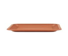 greemotion Maceta de montaña Jana en terracota - Floreros cuadrados de flores para sembradora - Planta posavasos cuadrados de plástico - Plantas platillo 49 x 49 cm