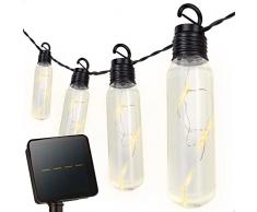 AKTIVE 51541 - Guirnalda Luces Exterior Solar LED, 1,8m de luz y cable de 3,8m de longitud, Incorpora 50 bombillas solares led, Impermeable con protección IP44, Luz cálida