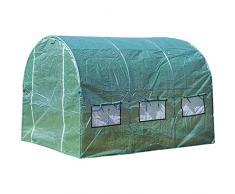 Browin 722806 Invernadero de jardín Grande de plástico de 2 x 3 x 2 m - para Varias Estaciones, 6 Ventanas, Puerta con Cremallera