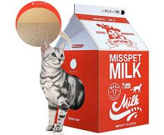 ScratchMe Gato Condo Rascador Poste Cartón, Caja de Leche Forma Gato Rascador Cama Casa, Color Rojo Una Caja de Leche Roja 1 Unidad (Paquete de 1)