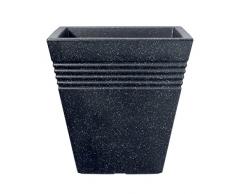 Stewart Piazza Macetero, plástico, Granito, 40 cm