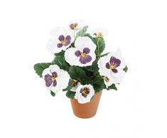 Closer To Nature HBC006WPE - Planta de pensamiento artificial, 30 cm, color blanco