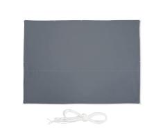 Relaxdays Toldo Vela Rectangular, 3,5 x 4,5 m, Repelente al Agua, Protección UV, con Cuerdas, Terraza, Balcón, Gris