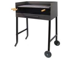 Imex El Zorro 71533 - Barbacoa con parrilla inox, 61 x 40 x 100 cm, color negro