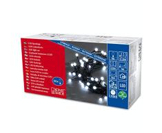 Konst Smide 3691-207 - Guirnalda de Luces LED (80 Bombillas, luz Blanca fría, Transformador Exterior de 24 V), Color Negro