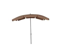 greemotion Parasol de Jardín Rectangular, Sombrilla Plegable para Patio con Protección UV 50+, Sombrilla de Balcón con 10 Costillas, Aprox. 230 x 150 cm, Antracita/Topo