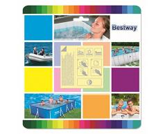 Bestway 8320544 8320544-Kit Parches para Reparar Piscina Llena, Azul, 23x22x1 cm