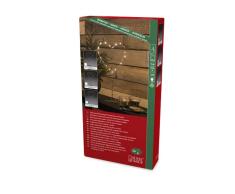 Konstsmide 1219-993 - Lámpara LED de Metal con Base metálica, Envuelta en Alambre de Plata, Madera de 6 Horas, 20 diodos ámbar, Funciona con Pilas 3AA (no Incluidas), Uso Interior, Cable Transparente