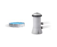 Intex 26710NP Piscina Desmontable Redonda, 366 x 76 cm + 28604 Depuradora Cartucho Filtros Tipo A, 2006 L/h
