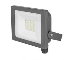 Status S20WSFLG1PKB6 Slimline 20 W (Equivalente a 140 W), luz de inundación Gris, LED súper Brillante, Salida Extra Alta 1800 lúmenes, luz Blanca Diurna, Resistente al Agua