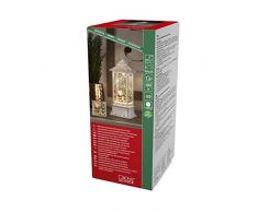 Konstsmide - Farol con luz led con diseño de 3 Velas y Relleno de Agua, para Uso en Interiores (IP20). Funciona con Pilas