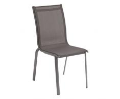 Silla de jardín apilable Axant Wengé y Praliné