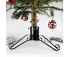 G452 10,16 cm Bosmere soporte para árbol de Navidad tamaño Sparkle - negro