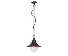 BRILLIANT lamp Berna, lámpara de suspensión para exterior negra | 1x A60, E27, 60W, adecuado para lámparas estándar (no incluidas) | Escala A ++ a E | Clase de protección IP: 44 - a prueba de salpicaduras