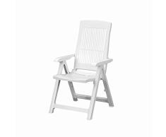 IPAE Saturnia 8330025 Sillon Resina 5 Posiciones Blanco Tampa