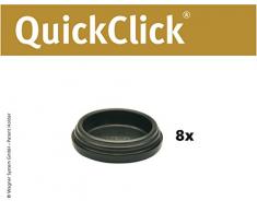 Wagner QuickClick® Suelo para sillas (Ultrasoft, Mecanismo QuickClick, 8 Unidades Black – Diámetro 25 mm – 15822200