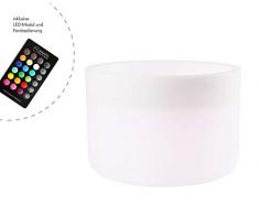 8 seasons design Shining Elegant Pot M (LED) - Maceta iluminada, Color Blanco