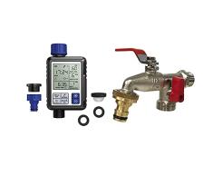 Aqua Control C4110 Programador Digital de Riego con Pantalla panorámica + Grifo Doble