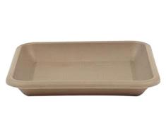 greemotion Maceta rusa Jana en color topo, posavasos cuadrado para macetas, planta impermeable platillo cuadrado plástico, planta platillo