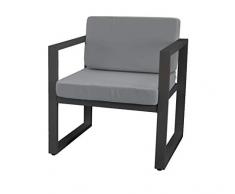 Hevea Alpine 1 Plaza Antracita Sillón de Exterior,