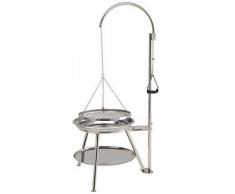 Landmann Geos Leña Plata - Barbacoa (Leña, Piso, Plata, Alrededor, Acero Inoxidable, 860 mm)