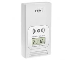TFA Dostmann - Emisor de Temperatura con Pantalla para estación meteorológica Life 35.1153, Color Blanco