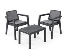 Keter - Juego de Muebles de jardín, Gris/Plateado