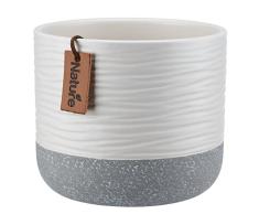 VERDENIA Eliza 25039 - Maceta Decorativa para Plantas de cerámica, diseño Moderno y Atemporal, Color Blanco