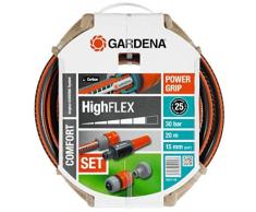 GARDENA 18074-26 - Set de manguera HighFlex Ø 15 mm Con 20 m de manguera, lanza y accesorios de riego.
