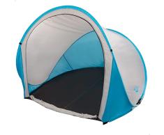 Aktive 62652 - Tienda playa paravientos, Medidas 150x150x115cm, Fácil montaje, ligera, impermeable y resistente, Tienda playa bebe ideal para 2 personas, Paravientos playa, refugio playa