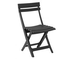 Grosfillex Miami Silla Plegable, Antracita, 42 x 9 x 93 cm