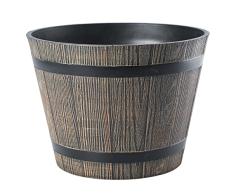 VERDENIA Macetero de Madera Ligero para balcón, Maceta Decorativa para Plantas de Interior y Exterior, de plástico, 40 cm, Color marrón Oscuro