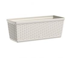 Macetero Emsa 515021 Casa Mesh para el balcón (longitud: 50 cm, sistema de riego automático) Blanco