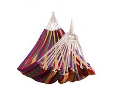 Outsunny Hamaca para Colgar 200x100 cm Color Morado para 2 Personas para Playa Piscina Jardin Camping 70% Algodon