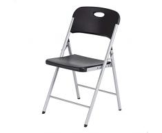 Lifetime 92208 - Silla plegable plástico ultrarresistente negra | Sillas para eventos, silla oficina plegable, silla plegable diseño | Silla Lifetime robusta | Sillas plegables exterior e interior