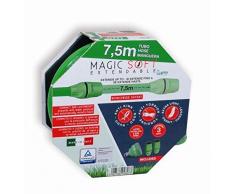 Magic Soft 7,5 mt-tubo extensible jardín a hasta 3 veces su longitud inicial Tubo Elástico para jardín ligero extensible flexible sin nudos y enredos Tubo riego