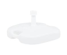 IPAE PRO GARDEN vidaXL Base de Sombrilla Rellenable Arena/Agua Patio Soporte de Paraguas al Aire Libre Decoración Fundido Parasol Exterior Terraza Plástico Blanco 16 L, 75323