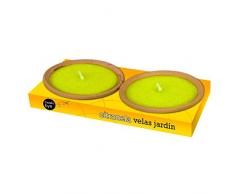 Flower 20555 20555-Vela Plato, Color Terracota, No Aplica, 14x14x2 cm