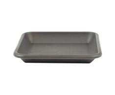 greemotion Maceta de montaña Jana en gris antracita - Floreros cuadrados de flores para maceta - Plantas de plástico cuadrados de plantas - Platillo de plantas 28 x 28 cm